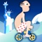 Help naked guy ride his bike through the next Ice Age