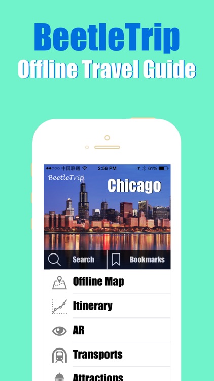 Chicago travel guide with offline map and Illinois cta subway transit by BeetleTrip