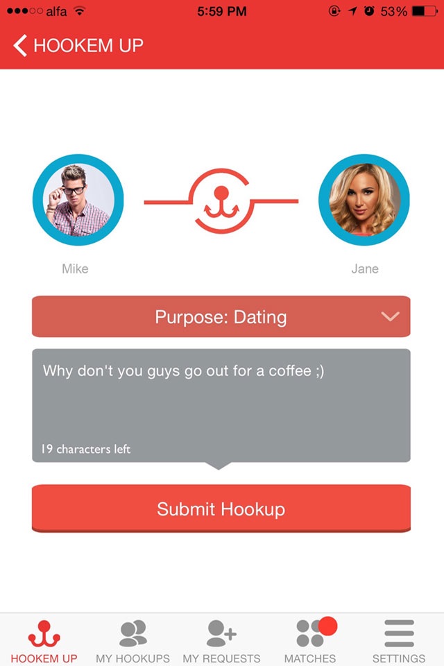 Hookem app : Hookup your friends screenshot 2
