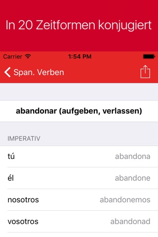 Spanish Verb Conjugator Pro screenshot 4