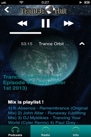 Trance, Orbit screenshot 3