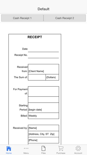 Cash Receipt