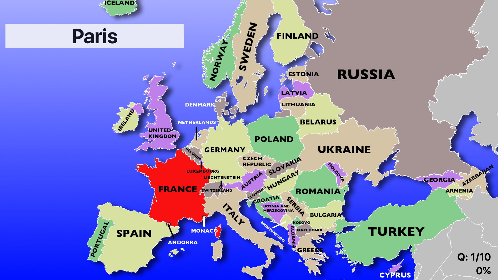 where to visit europe quiz