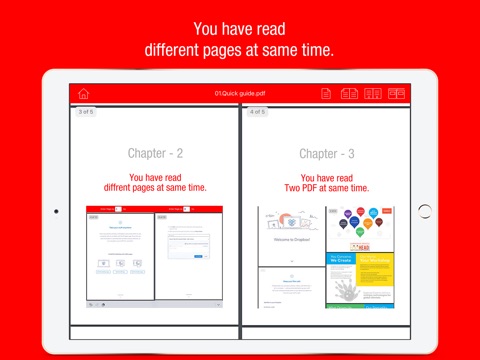 PDF Reader : Diffrent Page and PDF Same Time Reading View screenshot 2
