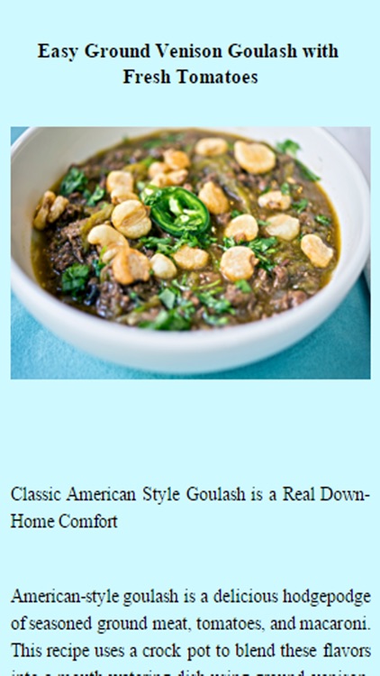 Venison Recipes