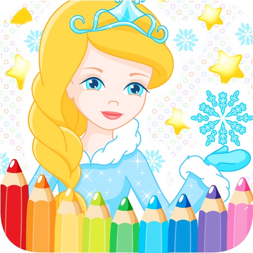 princess printable coloring pages free for kids iOS App