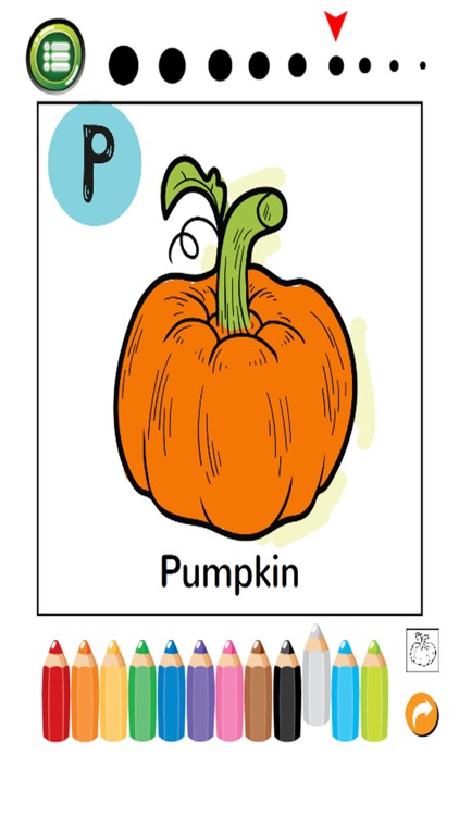 ABC Fruits And Vegetables Coloring Book: Learning English Vocabulary Free For Toddlers And Kids! screenshot-4