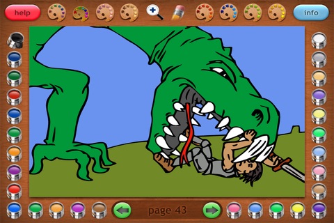 Coloring Book 25 Lite: Dragon Attack screenshot 2