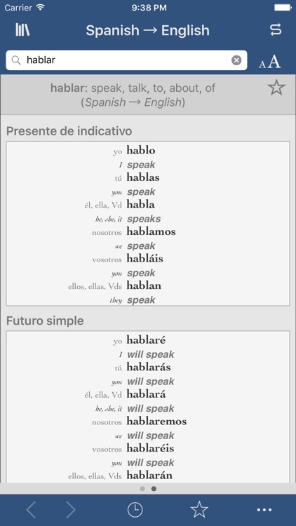 Collins Spanish-English Translation Dictionary and Verbs
