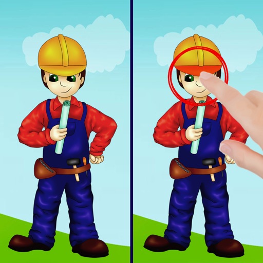 Spot differences for boys - funny free educational shape matching game for toddlers and preschool iOS App