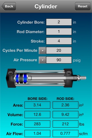 Pneumatic Calculator screenshot 3