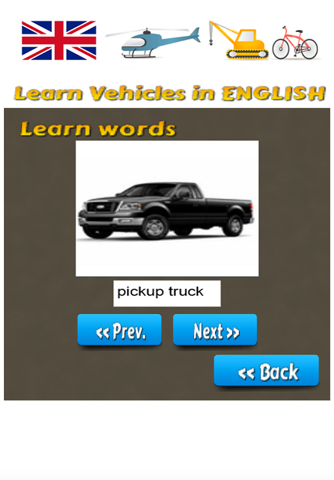 Learn Vehicles in English Language screenshot 4