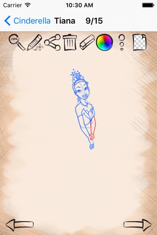 Drawing Tutorials Princess Cinderella Version screenshot 3
