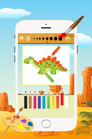 Dinosaur Coloring Book - Drawing and Painting Colorful for kids games free screenshot 2