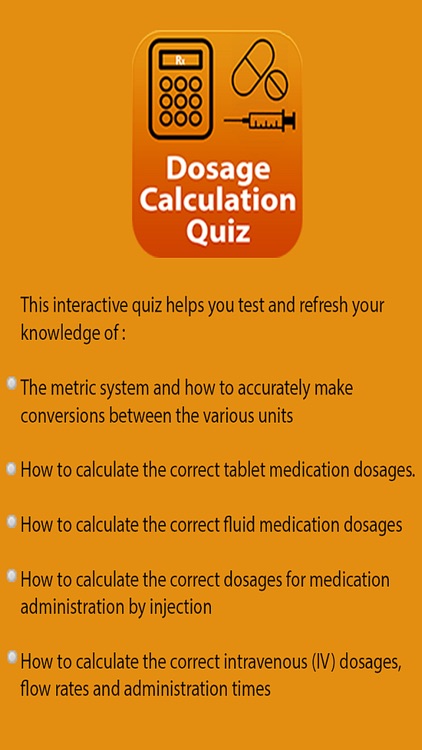 Learning Dosage Calculations Quiz +