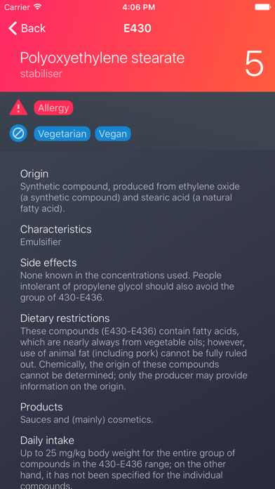 Food Additives Checker screenshot1