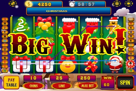 Slots 'Xmas Carolers in Las Vegas - Free Viva Casino Slot Machine Games! screenshot 2