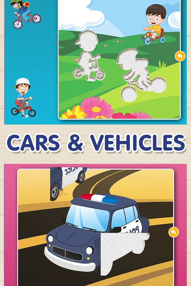 Cars & Vehicles Puzzle Game for toddlers HD - Children's Smart Educational Transport puzzles for kids 2+ screenshot 2