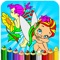 Fairy Coloring Books For Kids - Drawing Painting Princess Games