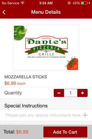 Dante's Pizzeria & Grille screenshot 2