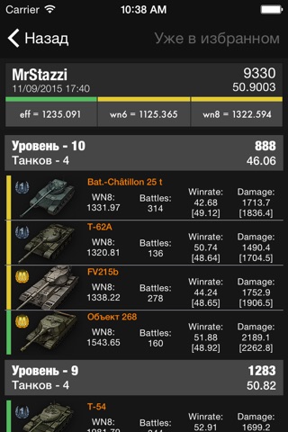 Statistics for WoT screenshot 3