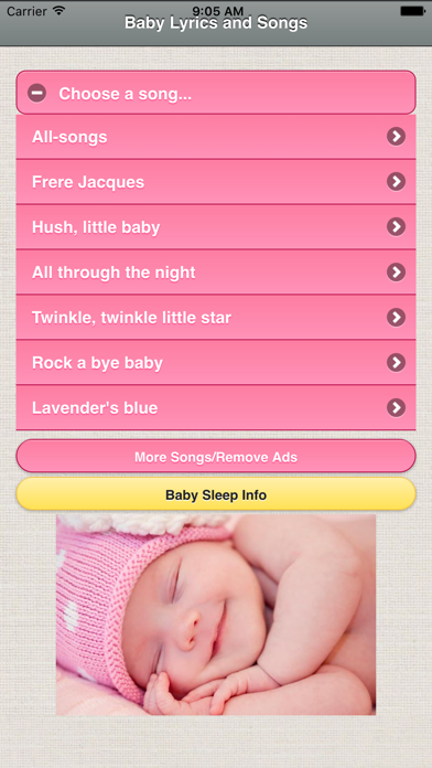 How to cancel & delete Baby Lyrics & Songs-Lite from iphone & ipad 2