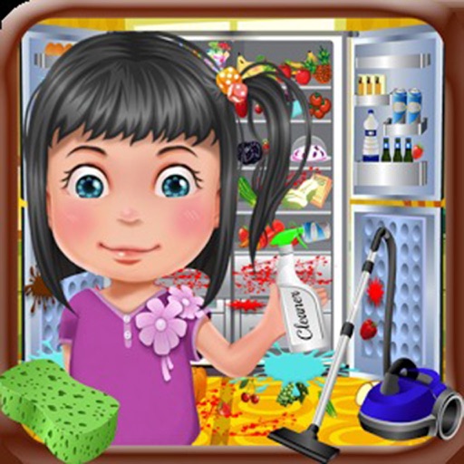 Freezer Cleaning helping mommy washing cleanup iOS App