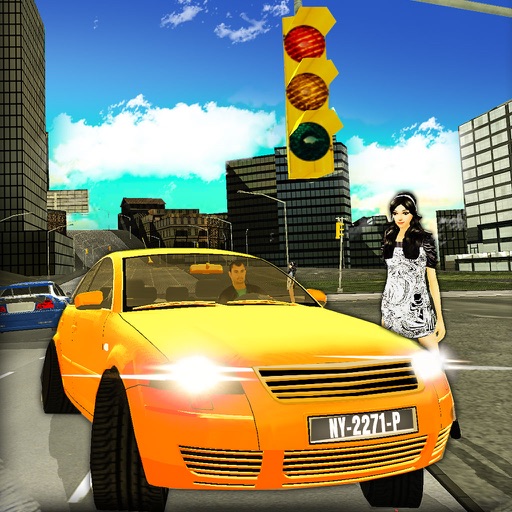 Taxi Driving 3D Snow City icon