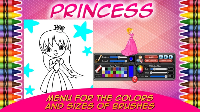 Princess Coloring Game - Girls Paint Games Coloring and Draw(圖3)-速報App