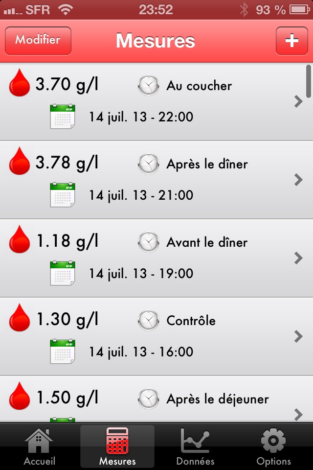 Ma Glycémie : Suivi et contrôle du taux de glucose dans le sang (autosurveillance glycémique) screenshot 2
