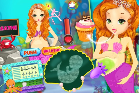 Mermaid Princess Birth - Pregnancy Game screenshot 3