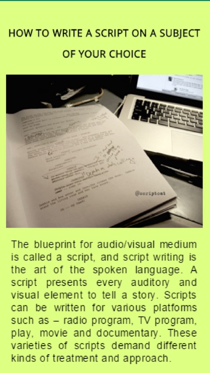 How To Write A Script