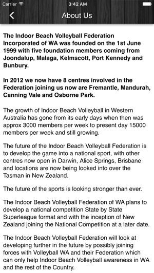 Indoor Beach Volleyball Federation of WA(圖3)-速報App