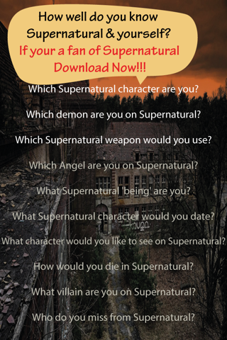 Personality Quiz for Supernatural Fans screenshot 2
