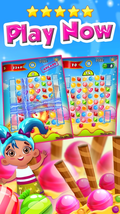 A Candy Star - sweetest mania and match-3 angry juice heroes swap free screenshot-3