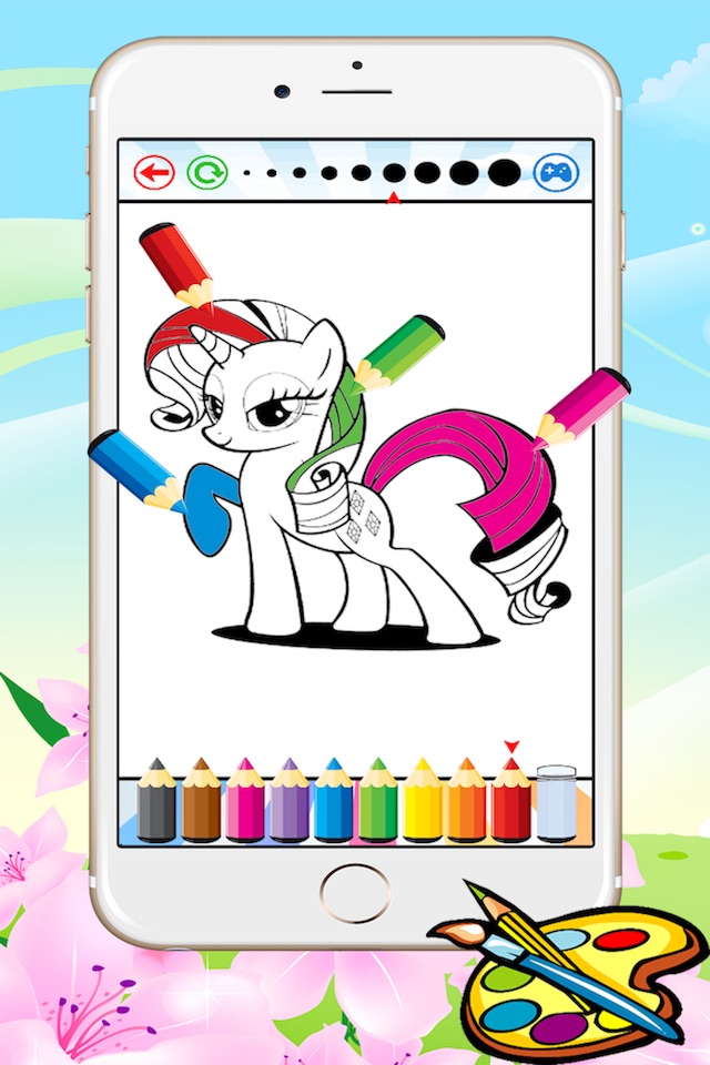 Pony Princess Coloring Book for Kids - Drawing free games screenshot 4