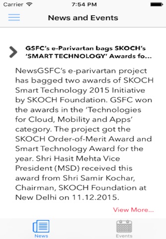 GSFC News screenshot 2