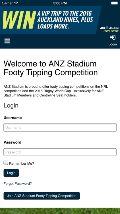 ANZ Stadium Footy Tipping