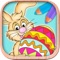 An educational game for painting typical Raster pictures like fun bunnies, suitable for kids who go to nursery school or to school