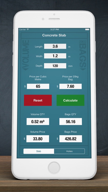 DIY Concrete Metric - Concrete Calculator