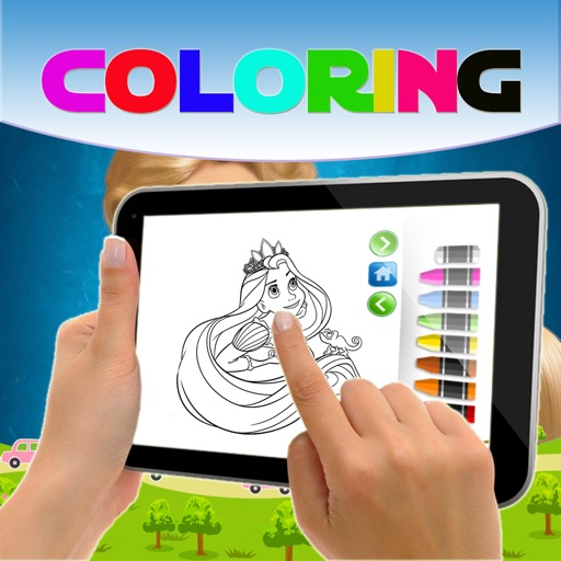 Coloring Kids for Princess Rapunzel Version iOS App