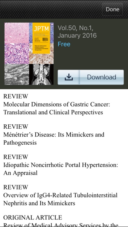 Journal of Pathology and Translational Medicine for iPhone