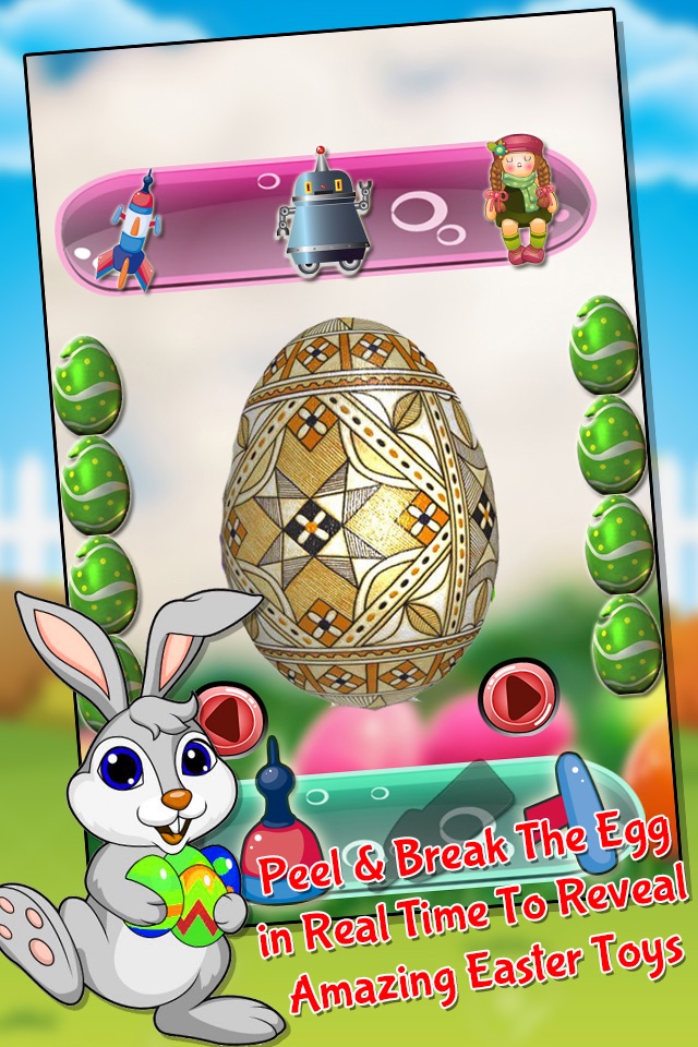 Surprise Eggs Easter's Greetings - Peel, scratch & squeeze the yolk to collect hidden gifts in Bunny's Easter basket screenshot 4