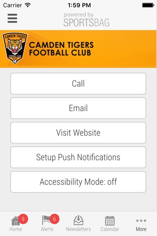 Camden Tigers Football Club screenshot 4