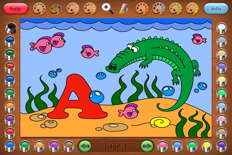 Coloring Book 24: Animal ABCs screenshot 2