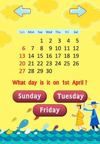 Learn English : Vocabulary : free learning Education games for kids : Days : screenshot 4