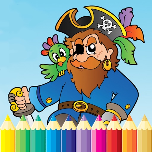 Pirate Coloring Book - Sea Drawing for Kids Free Games Icon
