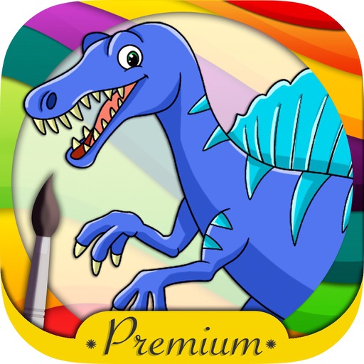 Dinosaurs Coloring book & Paint the Jurassic - Premium