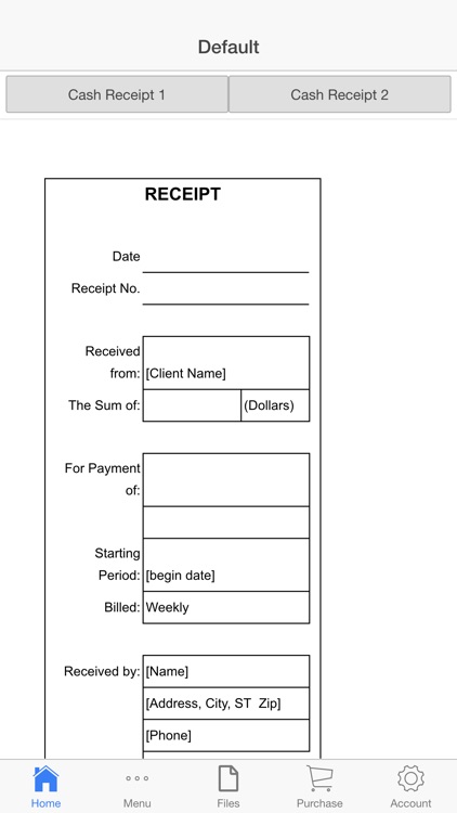 Cash Receipt