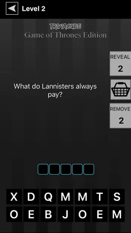 Game screenshot TriviaCube: Trivia for Game of Thrones apk